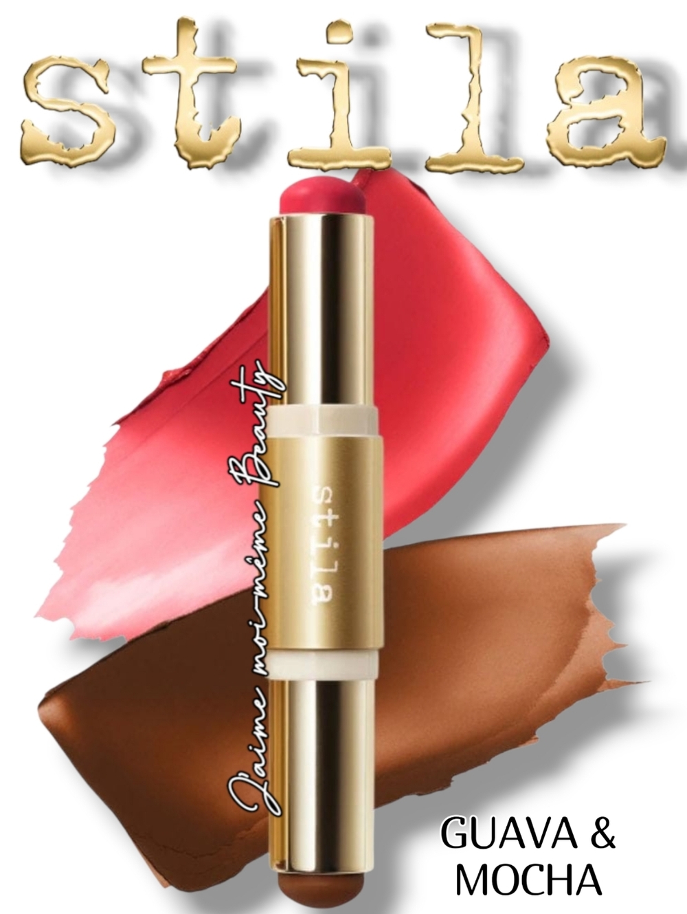Stila Dual-Ended Blush And Bronzer  Lip & Cheek Stick — Guava And Mocha